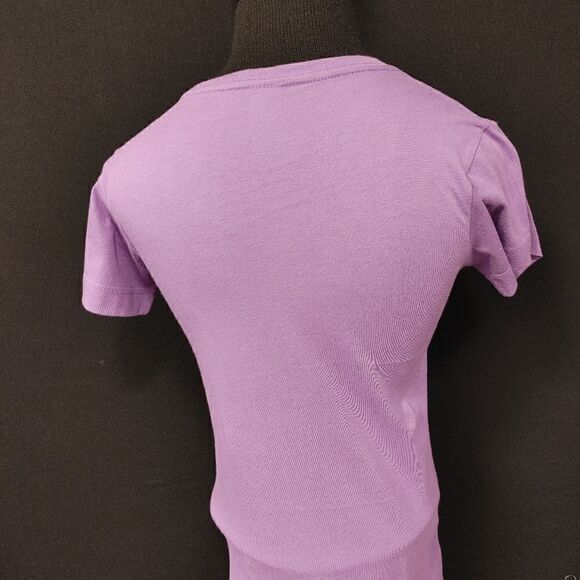 GIRLS LT. PURPLE SHORT SLEEVE T SHIRT - Picture 2 of 5